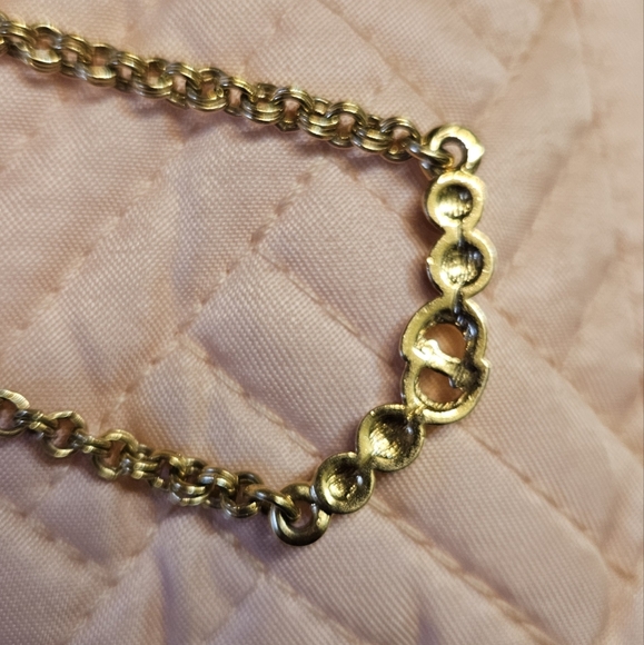 Christian Dior 18kt Gold-plated Monogram Multi Stone Necklace Chain - Picture 3 of 9